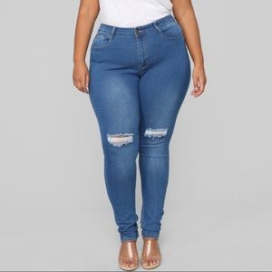 fashion nova ripped 3x plus size JEANS